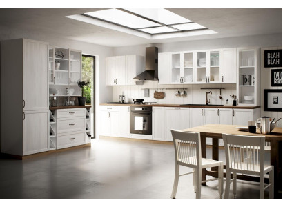 Ligne de cuisine classique Armoire de cuisine Armoire haute Ligne de meubles de maison de campagne Cuisine nouvelle